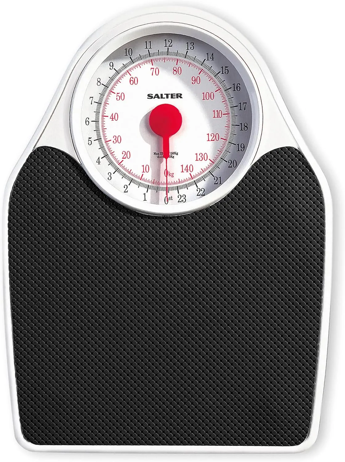 145 BKDR Doctor Style Bathroom Scale - Mechanical Weighing Scales For Body Weight, Easy Read Dial & Rotating Pointer, Large Platform With Non-Slip Mat, Weighs Up To 150 kg/ 23 st 7 lbs