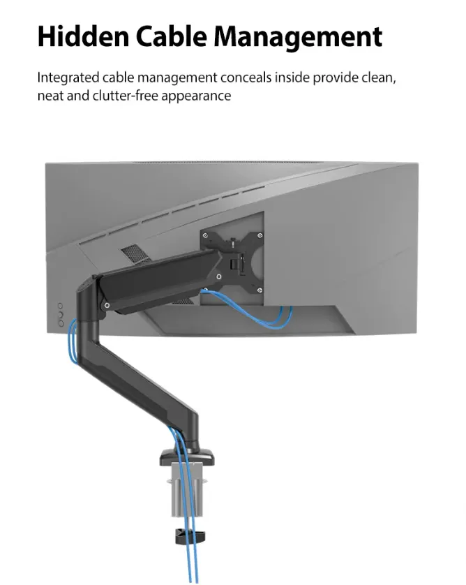 17"-32" Aluminum Heavy Duty Monitor Arm Single Desk Mount Stand