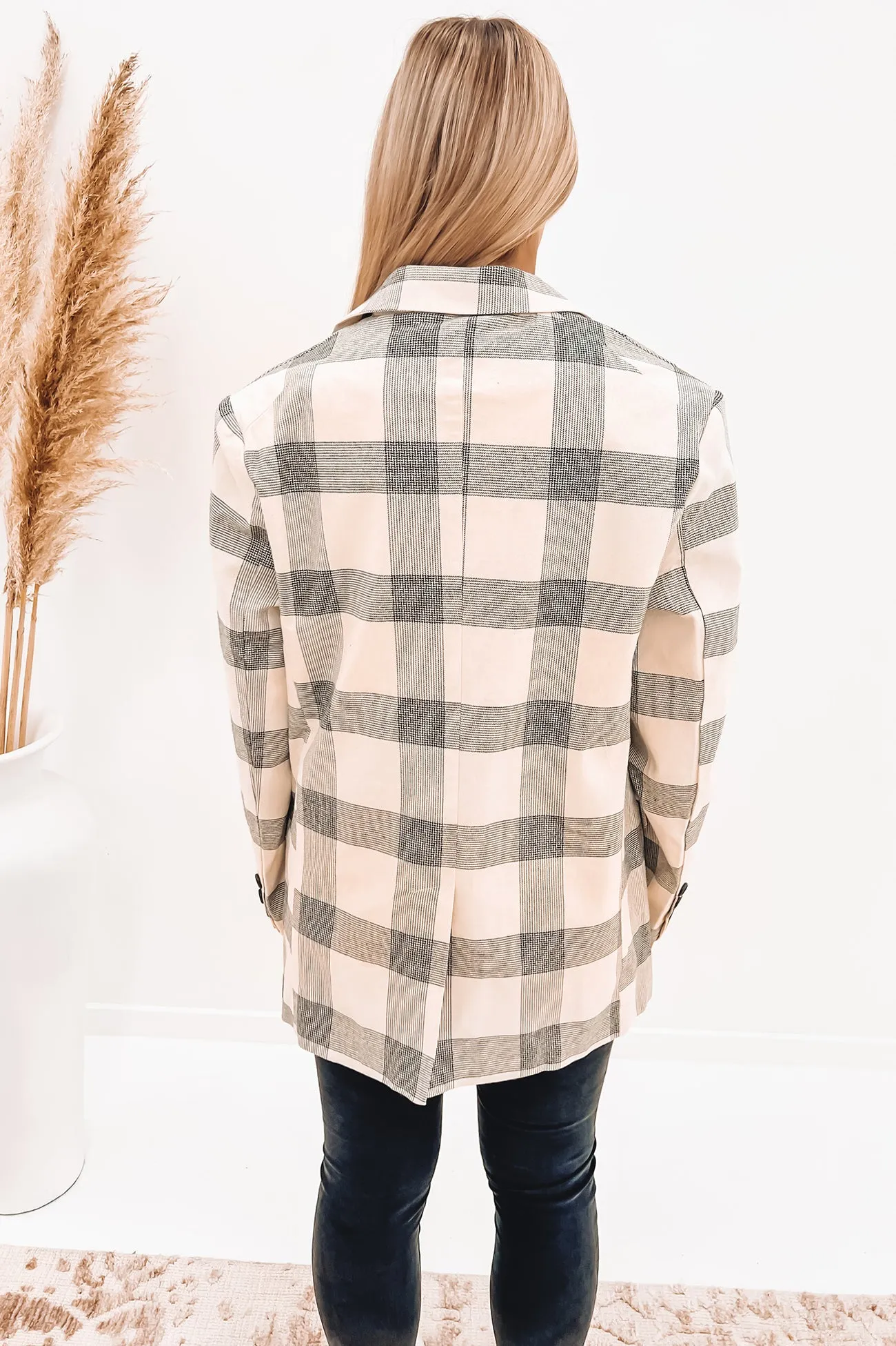 Aleisha Blazer Beige Check