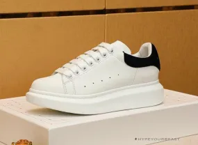 Alexander McQueen White / Black Suede Heel Sneaker