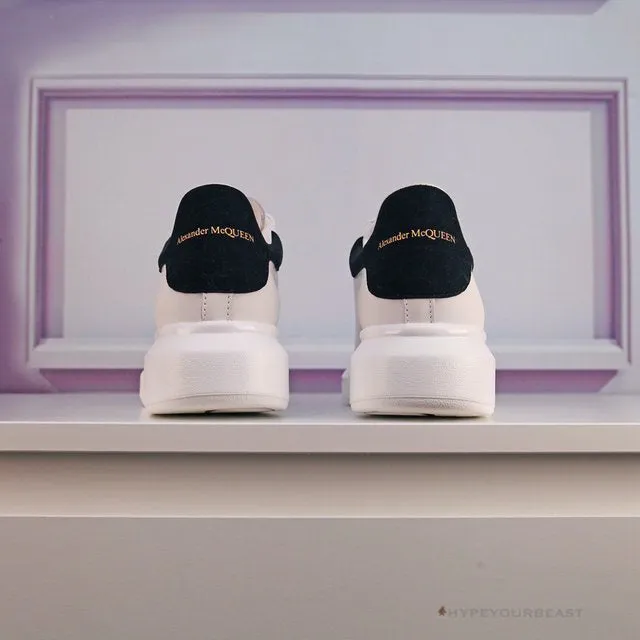 Alexander McQueen White / Black Suede Heel Sneaker