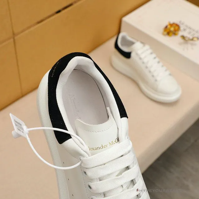 Alexander McQueen White / Black Suede Heel Sneaker