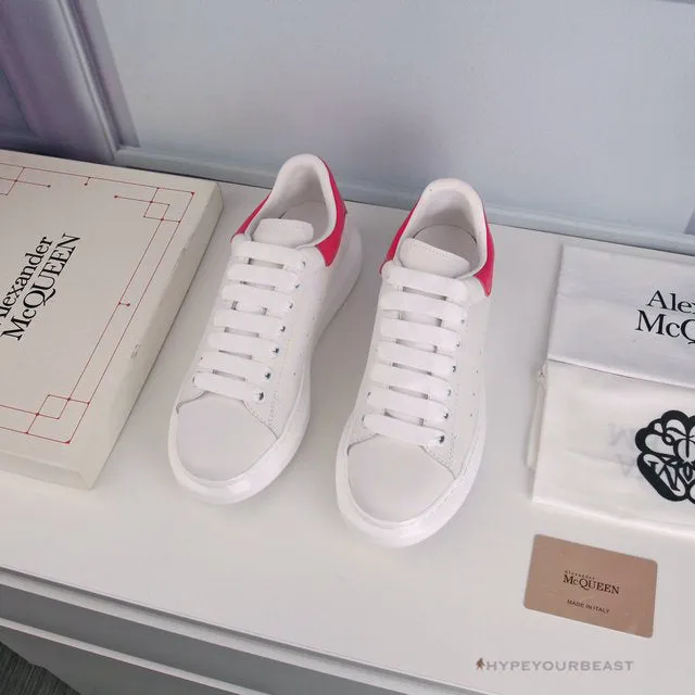 Alexander McQueen White / Pink Lace Up Sneaker