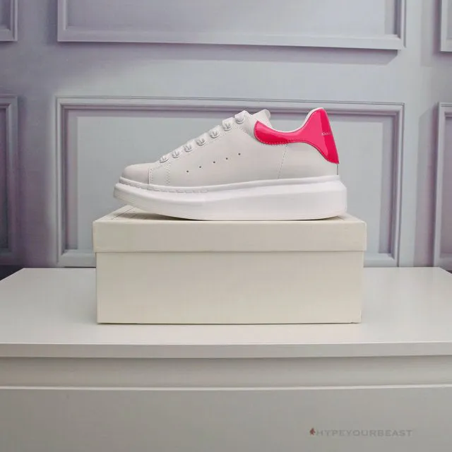 Alexander McQueen White / Pink Lace Up Sneaker