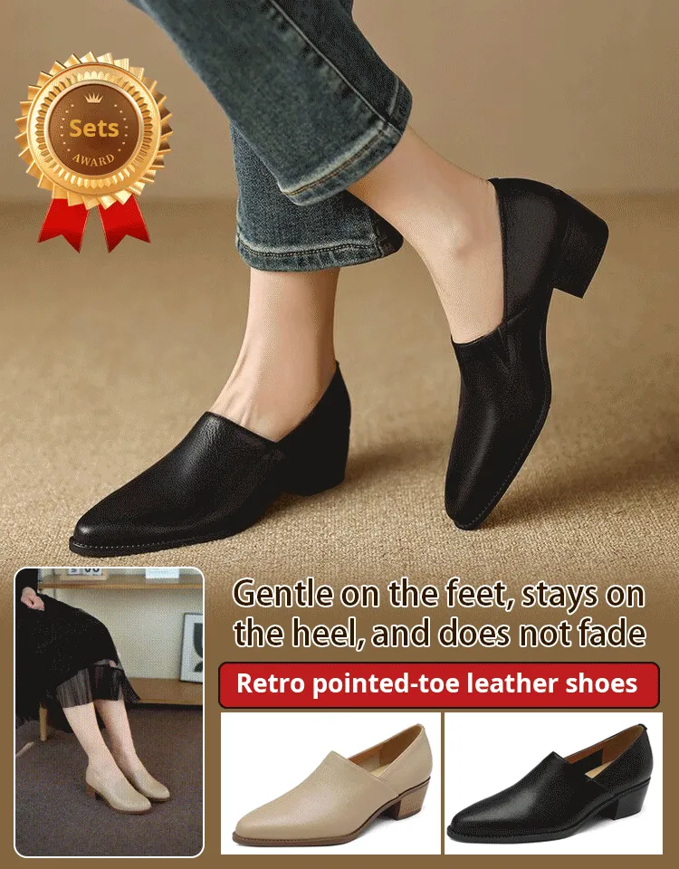 ✨Autumn Hot Sale 50% OFF💕Women's Vintage Pointed Toe Slip-On Soft Shoes