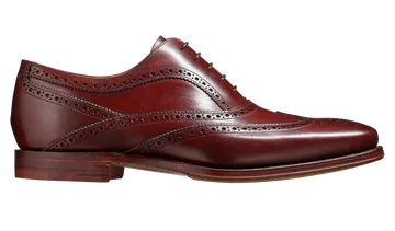 Barker Turing Brogue Shoe - Cherry Calf