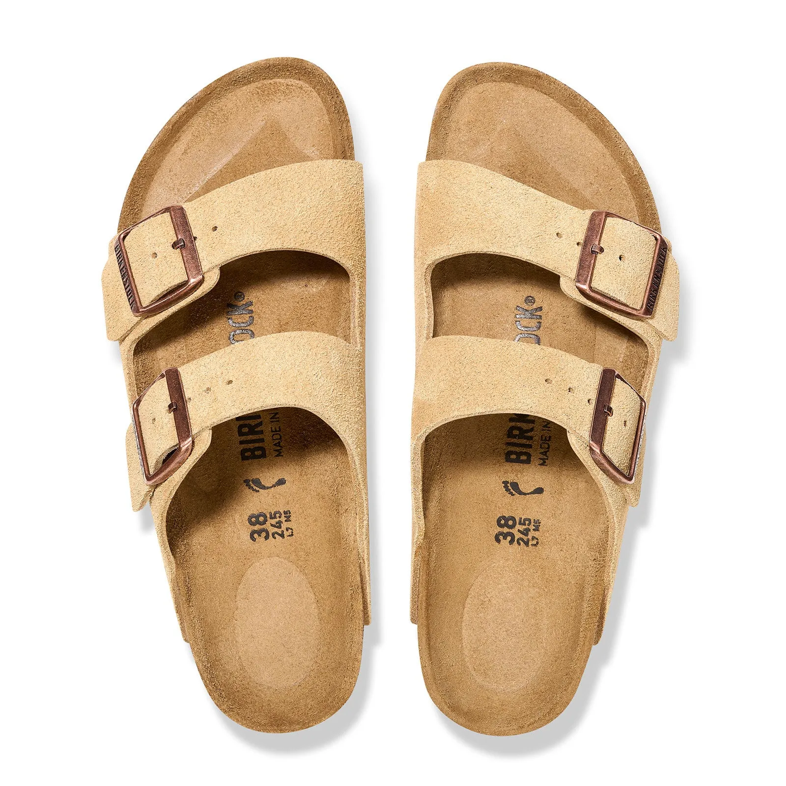 Birkenstock Arizona Slide Sandal (Unisex) - Latte Cream Suede