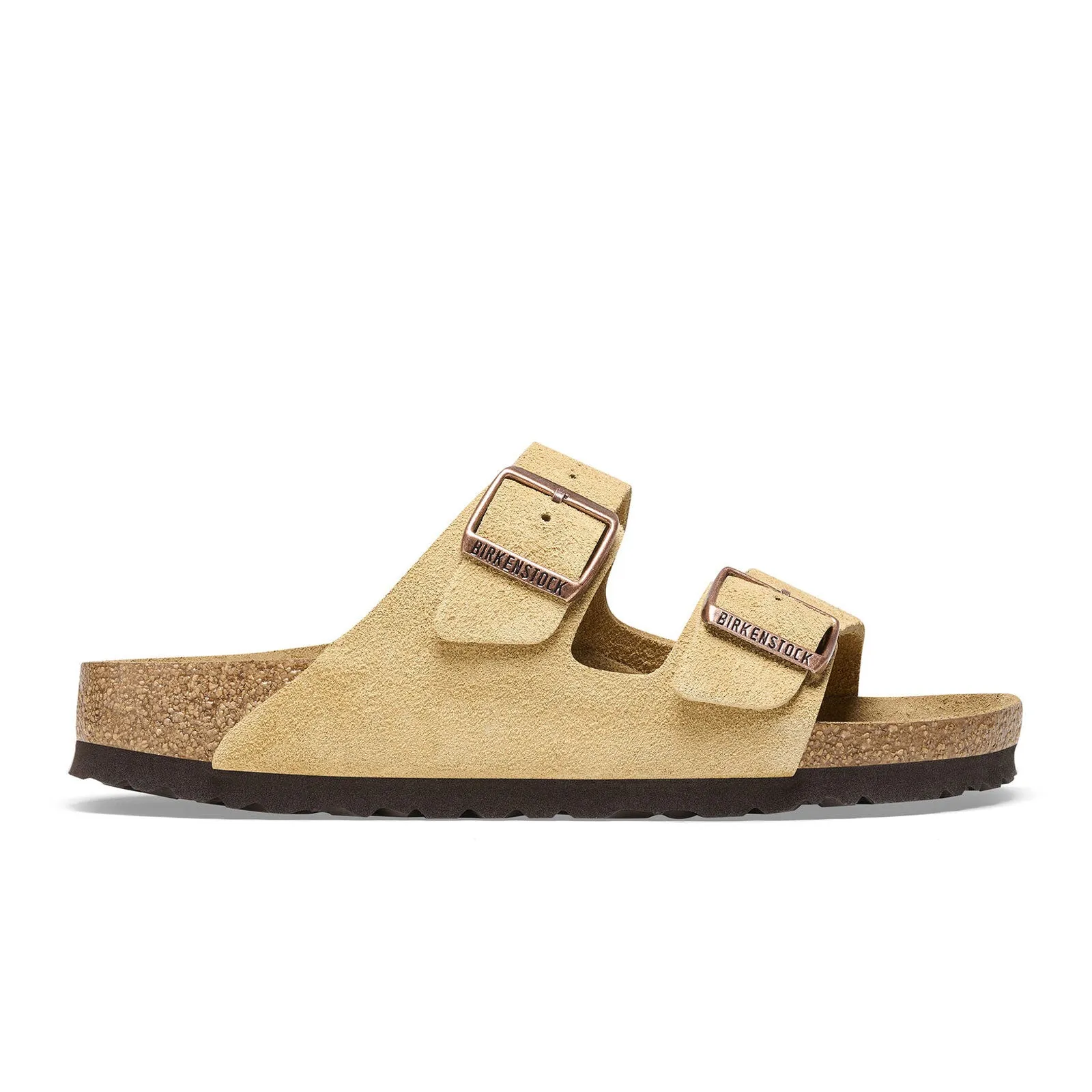 Birkenstock Arizona Slide Sandal (Unisex) - Latte Cream Suede