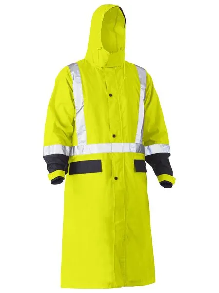 Bisley Taped Hi Vis Long Rain Coat - (BJ6961T)