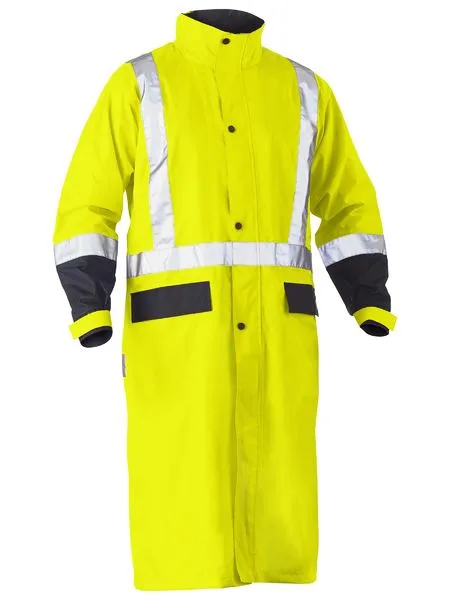 Bisley Taped Hi Vis Long Rain Coat - (BJ6961T)