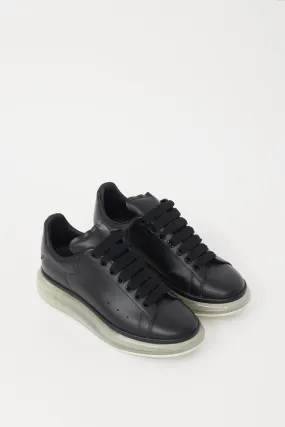 Black Leather Oversized  Sneaker