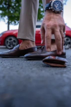 Bojoni Bravo Brown Tassel Detail Leather Loafers