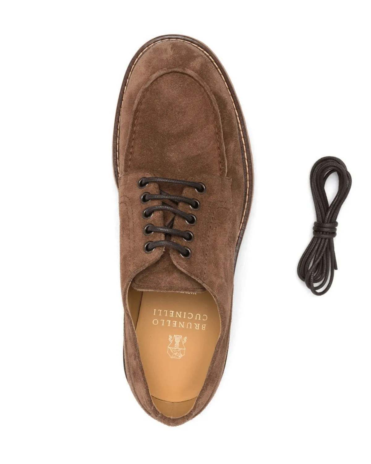 Brown Lace Up Suede Derby Shoe