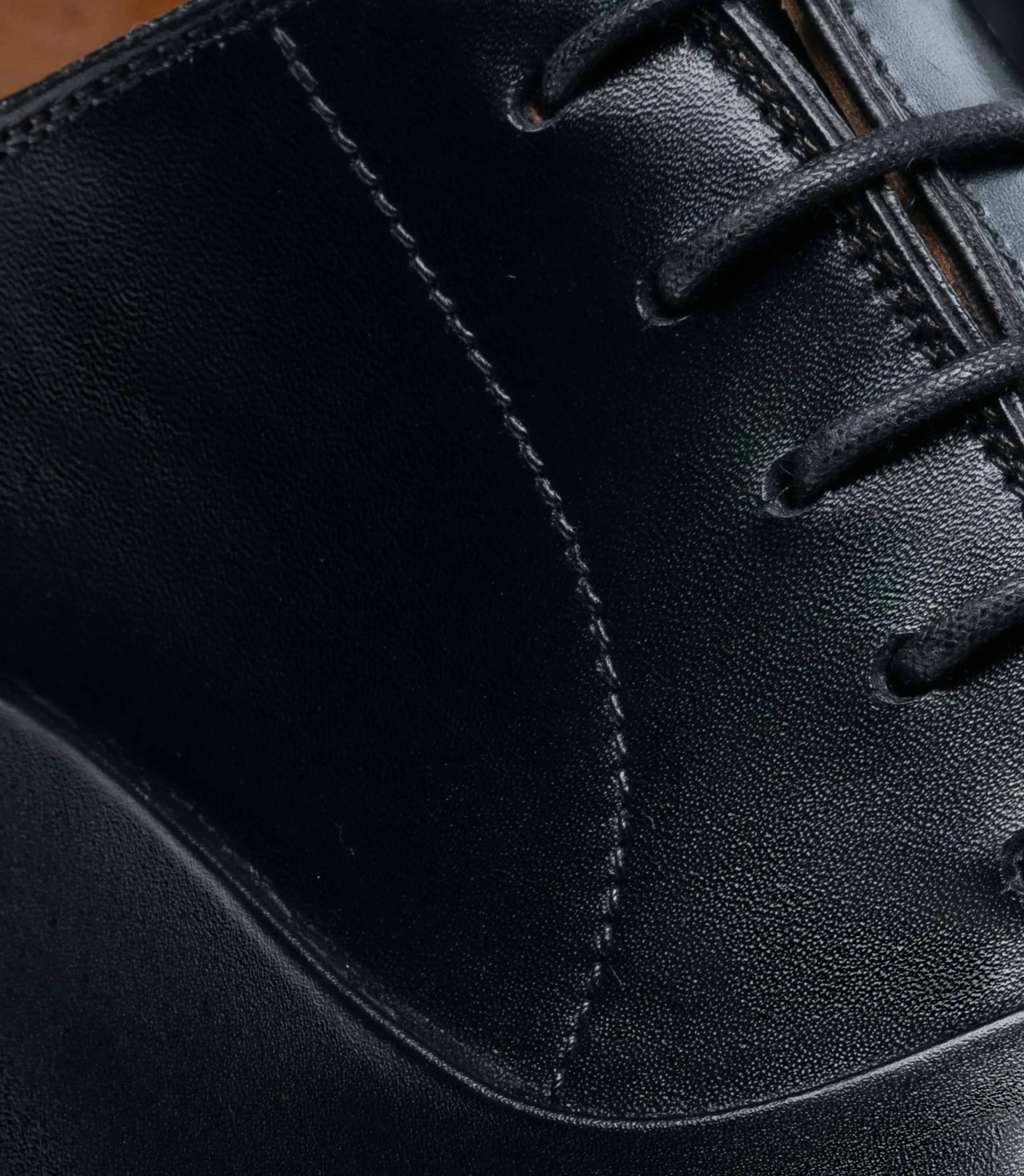 Cap-Toe Naxos Black Leather Shoes - Magnanni