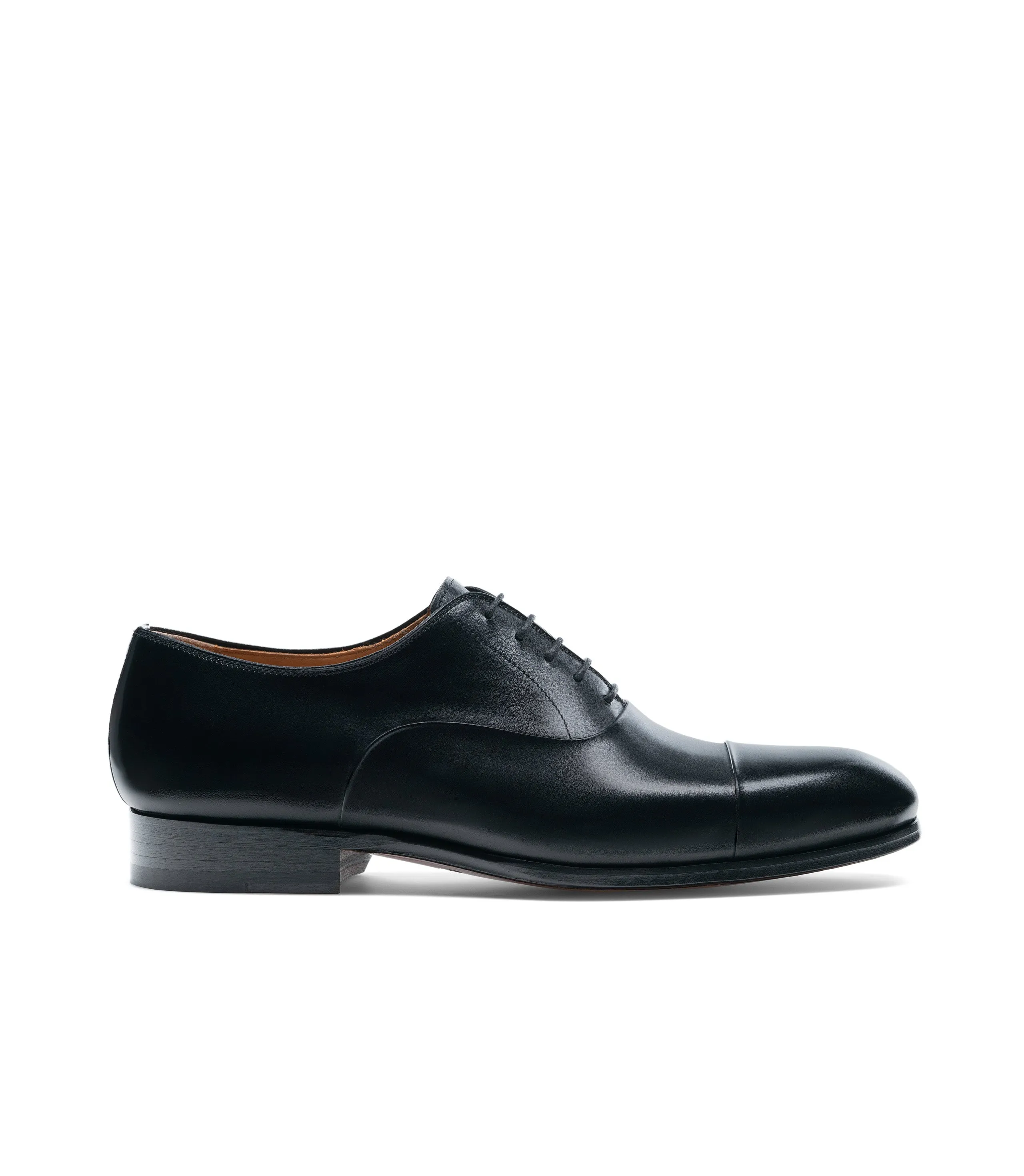 Cap-Toe Naxos Black Leather Shoes - Magnanni