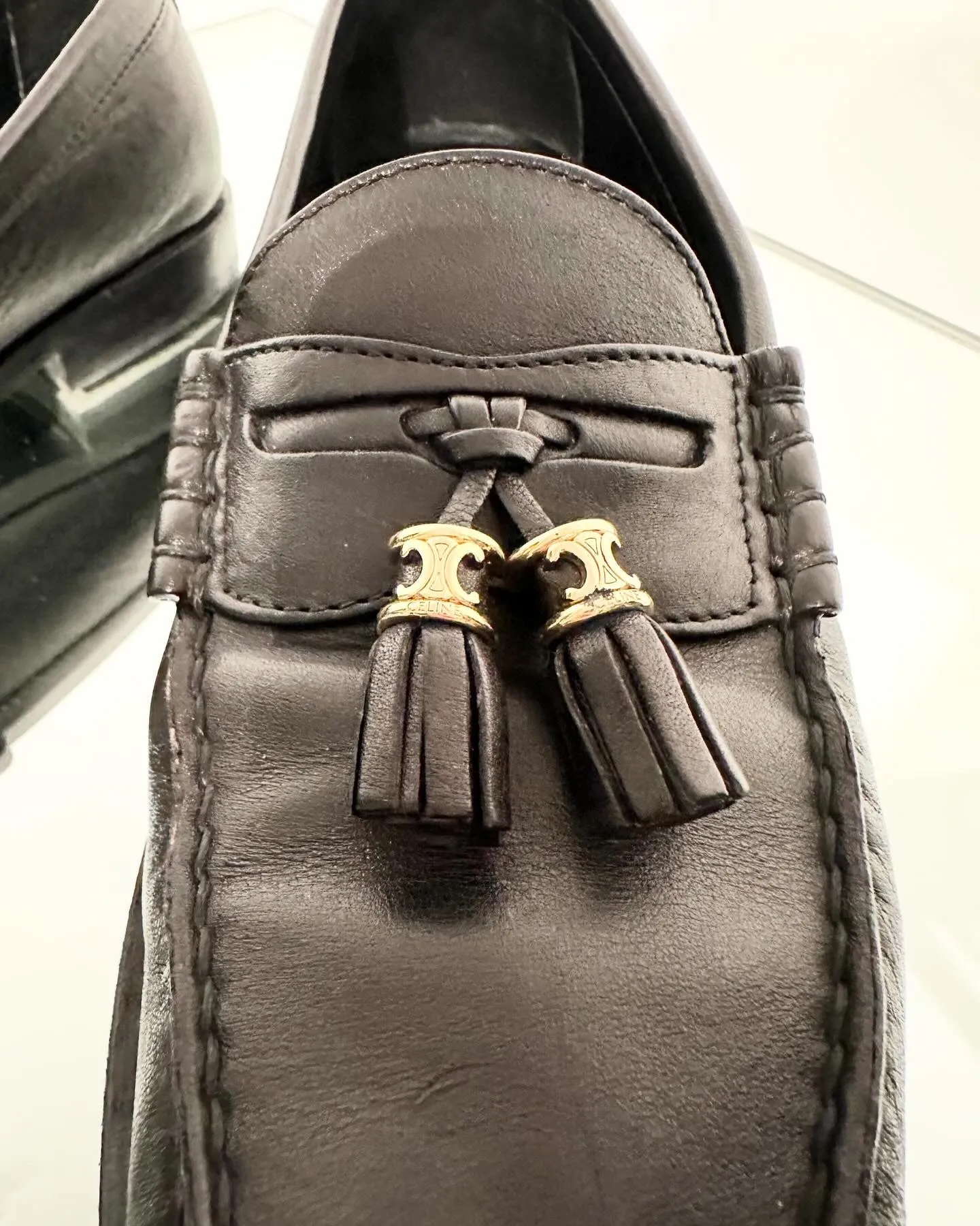 CELINE Leather Loafers