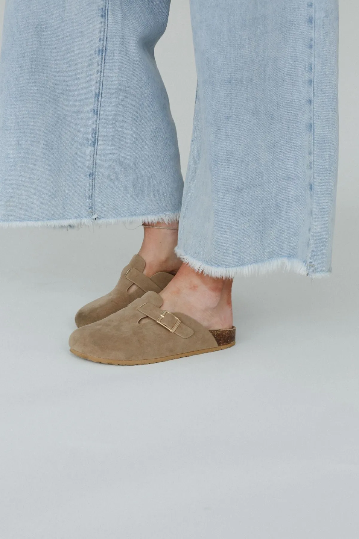 Taupe City Step Boston Mule - Comfortable and Stylish Footwear