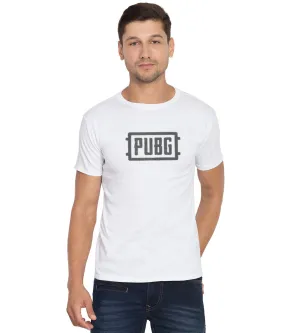 Cliths Printed Pubg Tshirts For Men/White And Grey Graphic Tshirts For Men Cotton