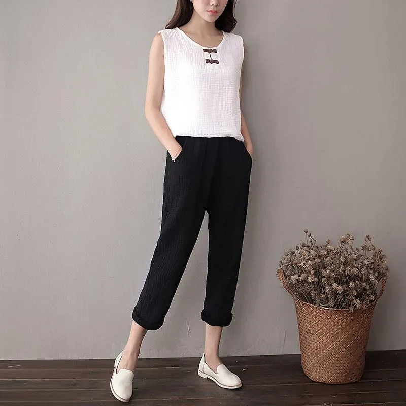 Cotton And Linen Pants | Zen