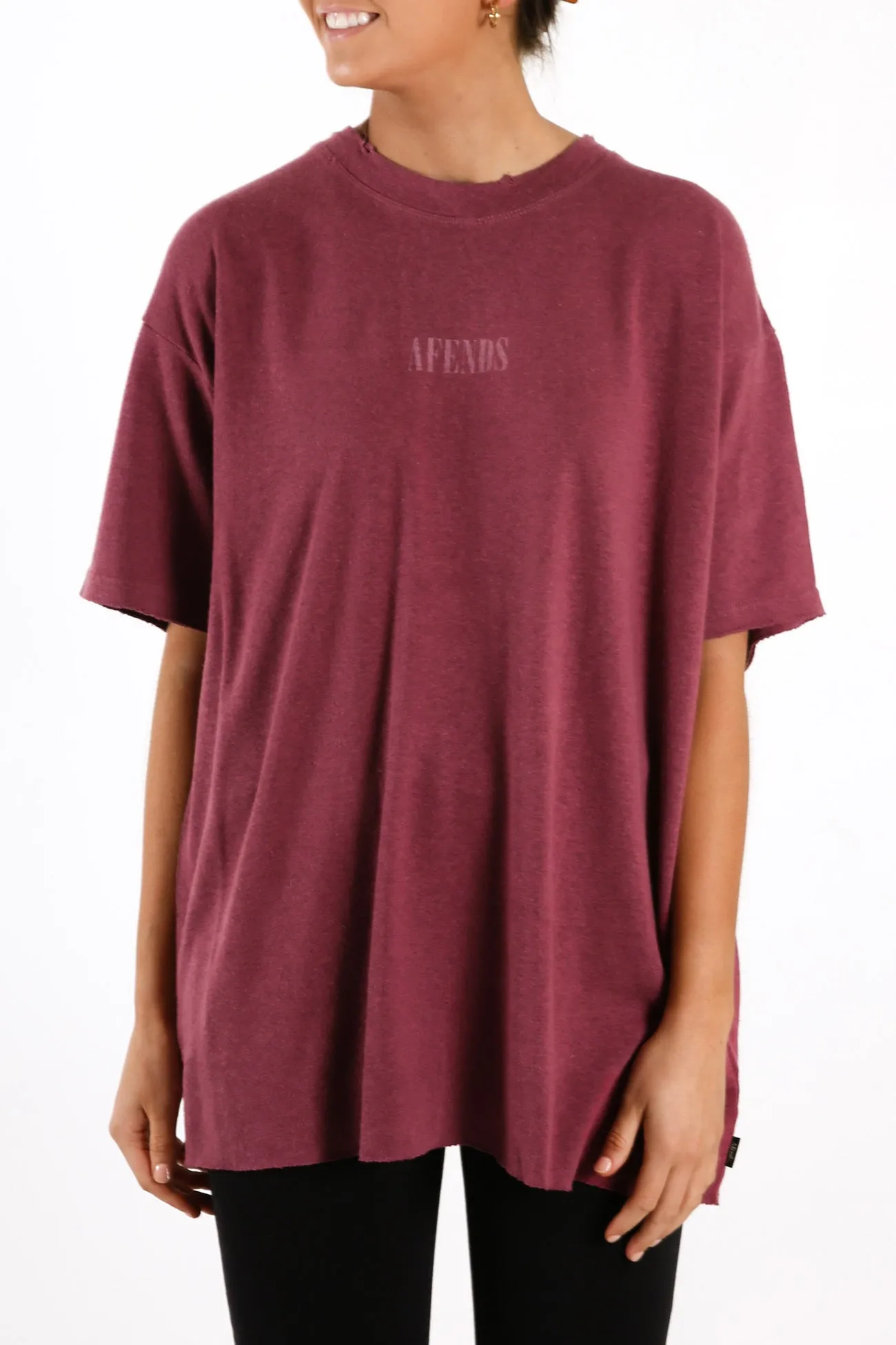 Courtney Love Hemp Oversized Tee Grape