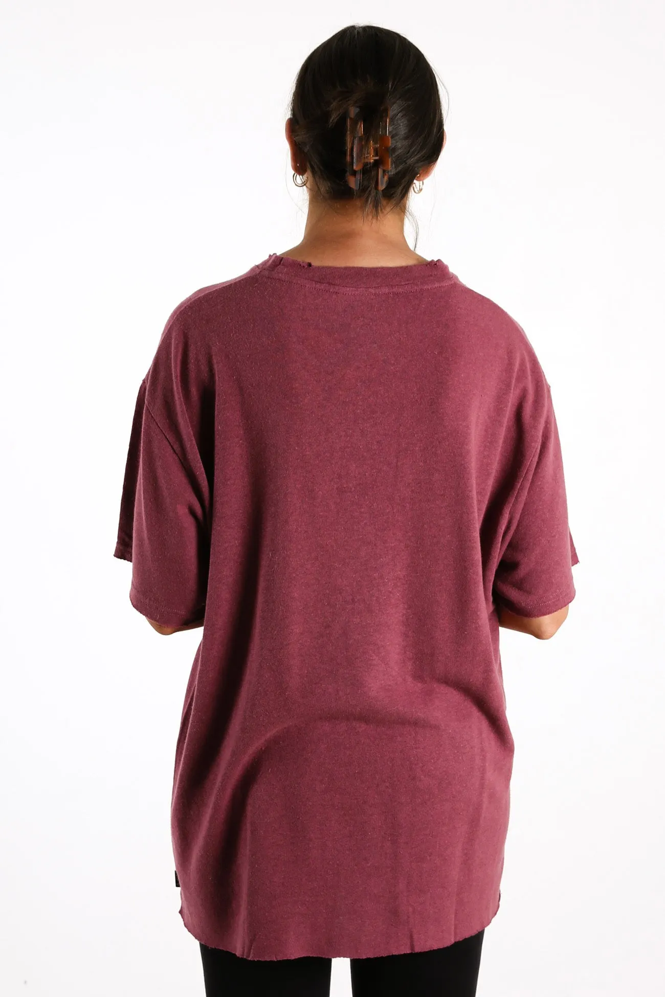 Courtney Love Hemp Oversized Tee Grape