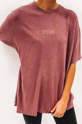 Courtney Love Hemp Oversized Tee Grape