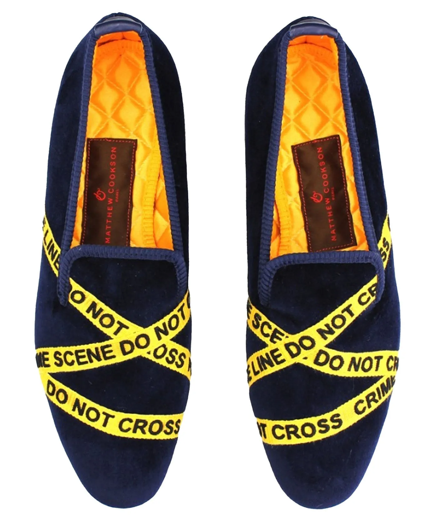 Crime Scene Velvet Slippers