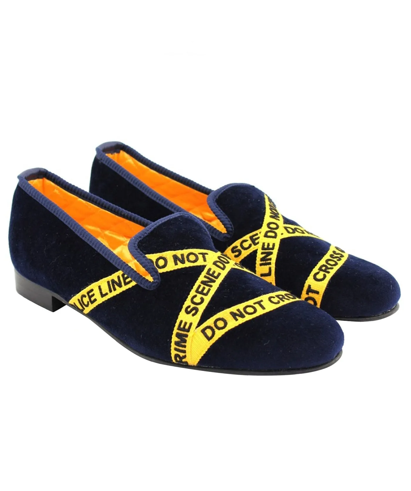 Crime Scene Velvet Slippers