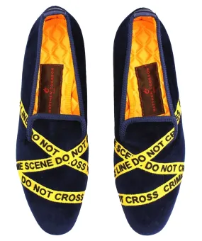 Crime Scene Velvet Slippers