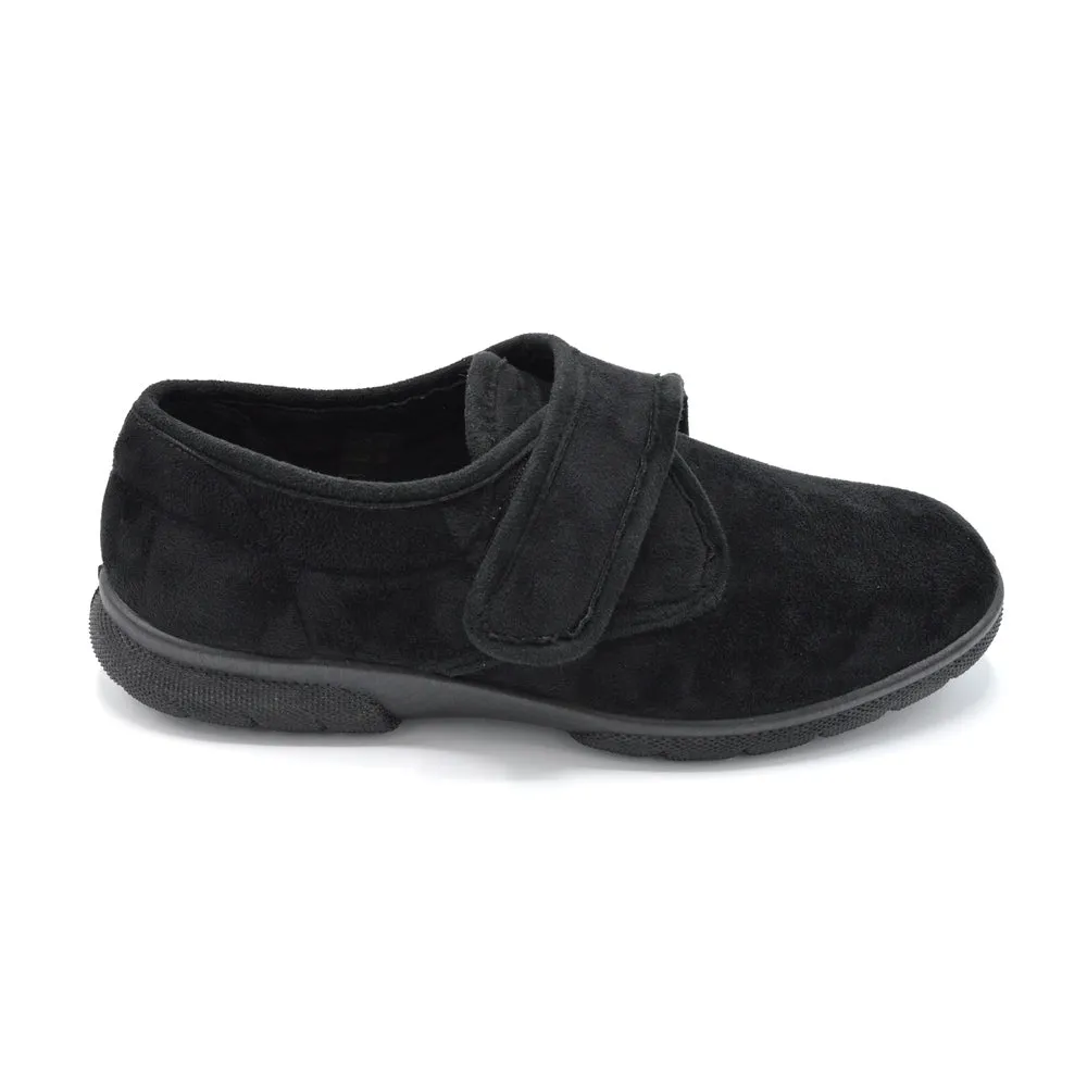 DB Daniel - Men's Wide Fit House Shoe - 2V and 6V Fitting - Black