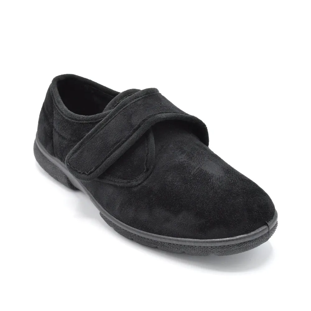 DB Daniel - Men's Wide Fit House Shoe - 2V and 6V Fitting - Black