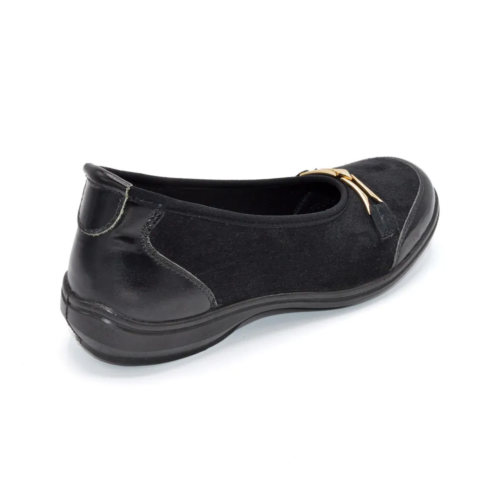 DB Nailsea- Ladies Wider Fit Slip On - 2V (2E-4E Fitting) - Black