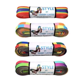 Derby Laces Style Rainbow Laces 108" (274cm)