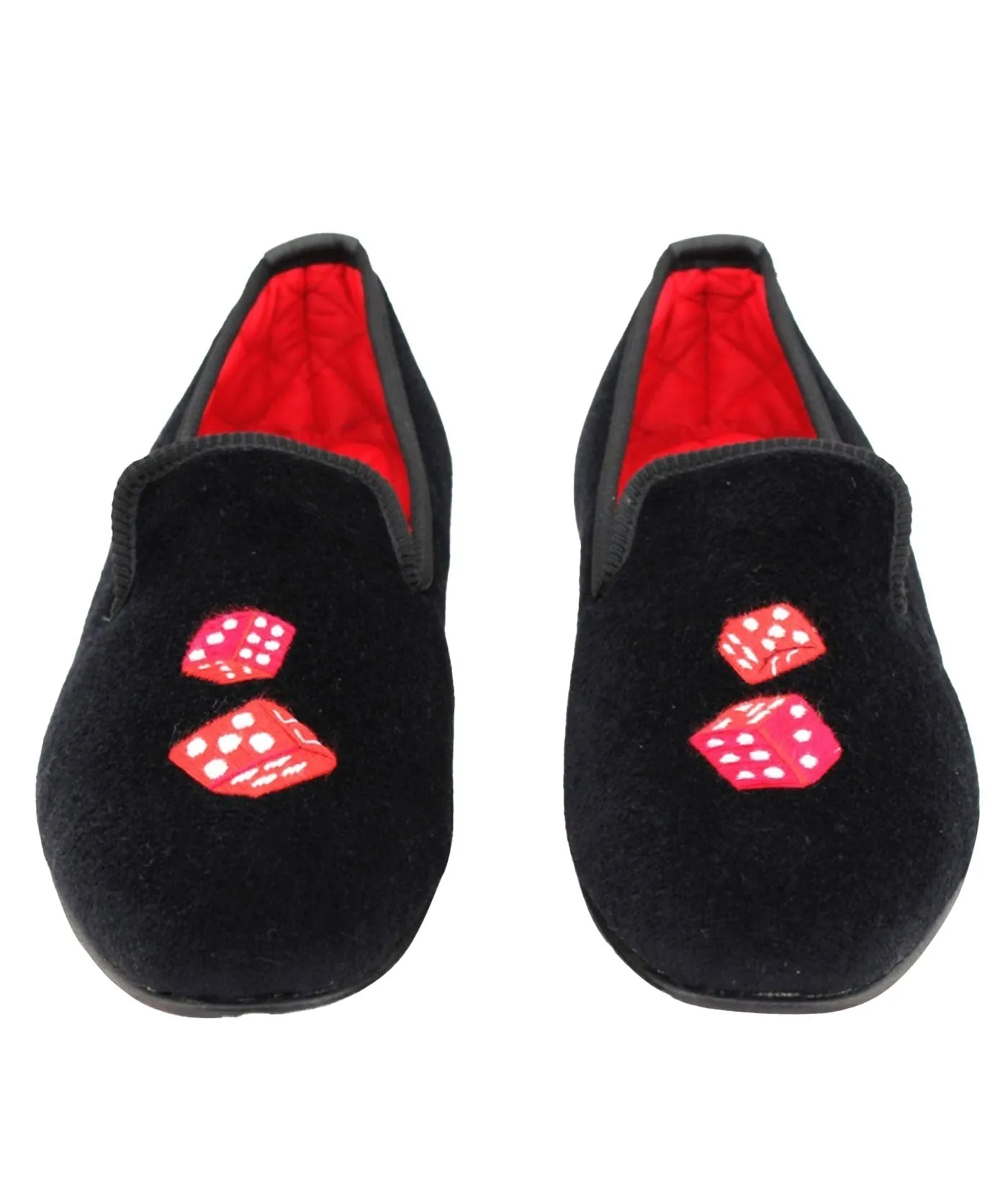 Dice Velvet Slippers