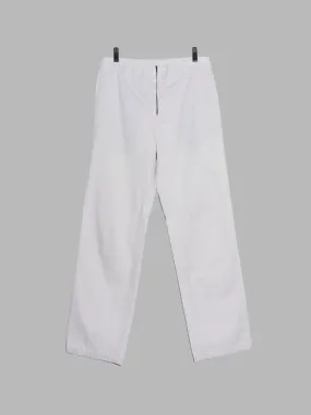 Dirk Bikkembergs off-white cotton trousers with back thigh pockets - mens S