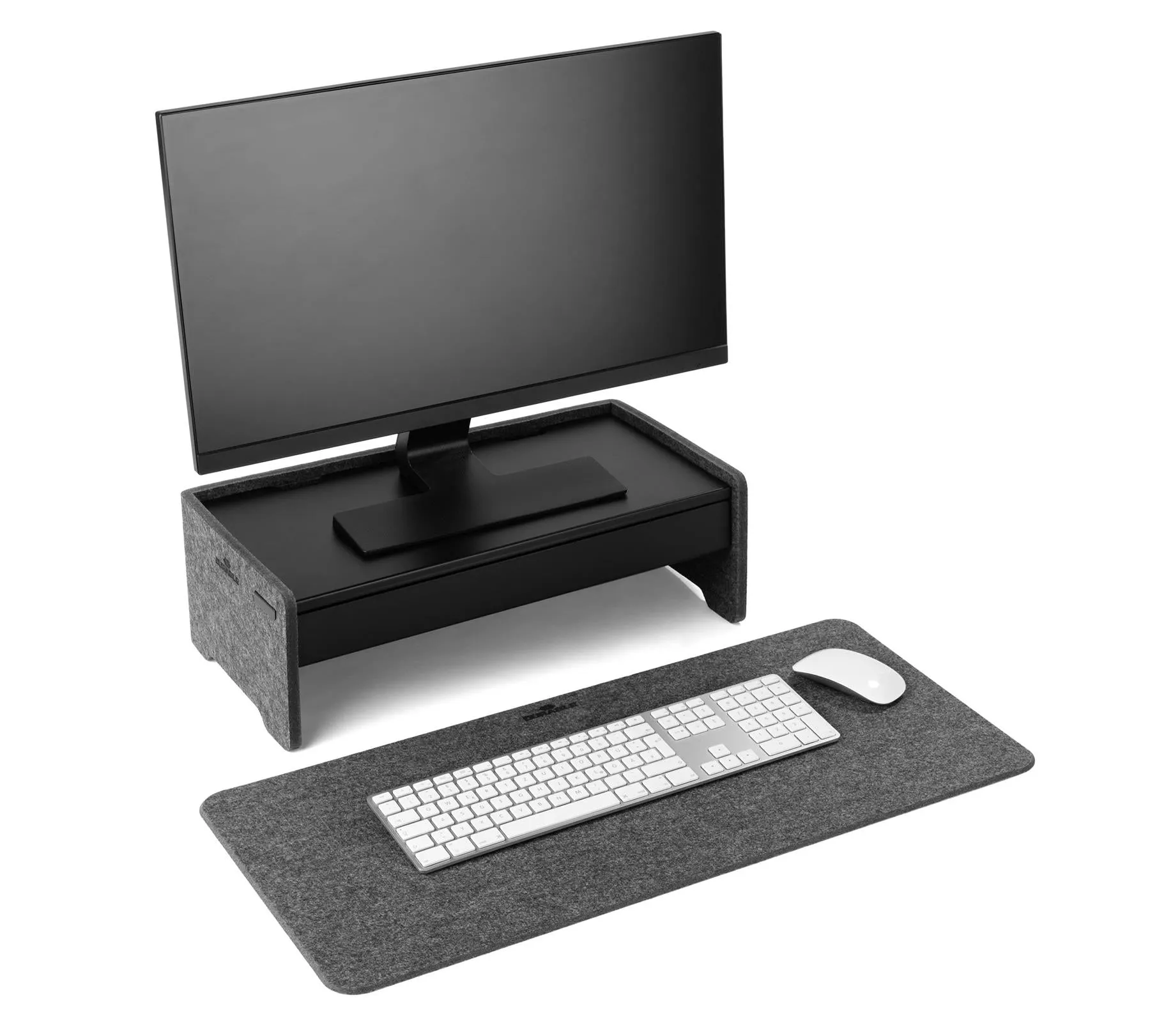 Durable Premium Felt Monitor Riser Laptop Stand | Height-Adjustable Shelf