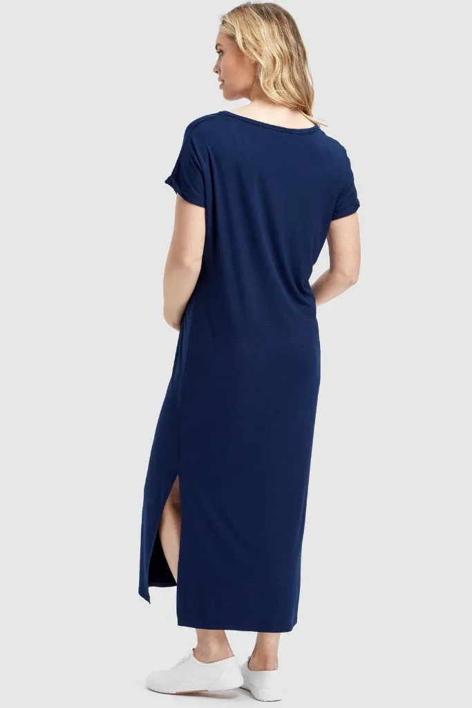 Elsie Maternity Dress - Navy