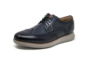 Florsheim Fuel WingTip Oxford Wide Navy/Grey Men's Shoes