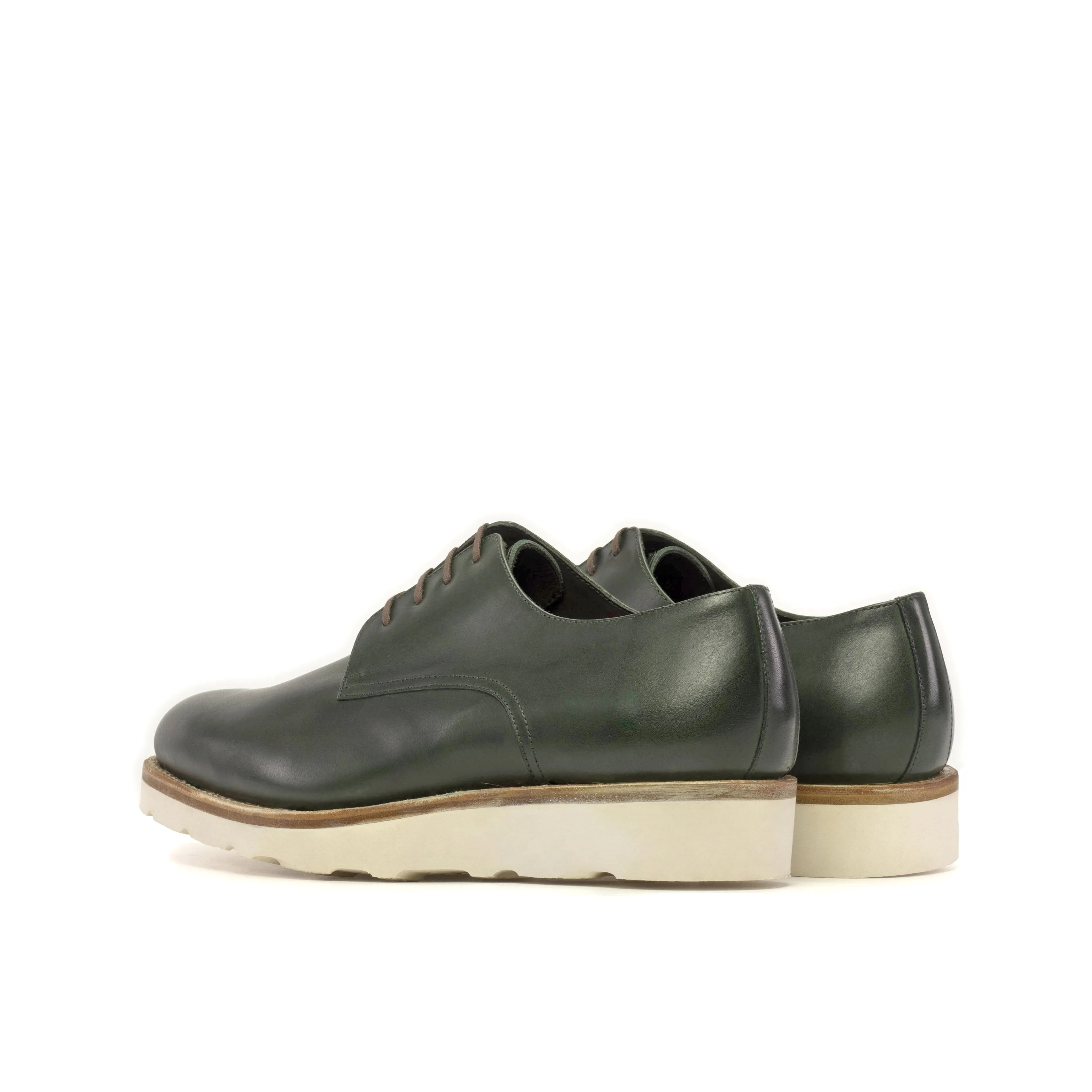 Forest Green Derby Chunky Shoes