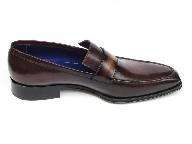 Handgemachte Schuhe aus den  Paul Parkman Herren Loafer Bronze handbemalte Schuhe