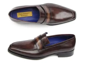 Handgemachte Schuhe aus den  Paul Parkman Herren Loafer Bronze handbemalte Schuhe