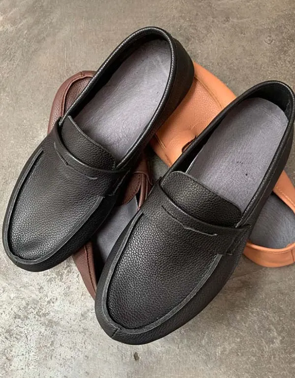 Handmade Retro Soft Leather Loafers for Men