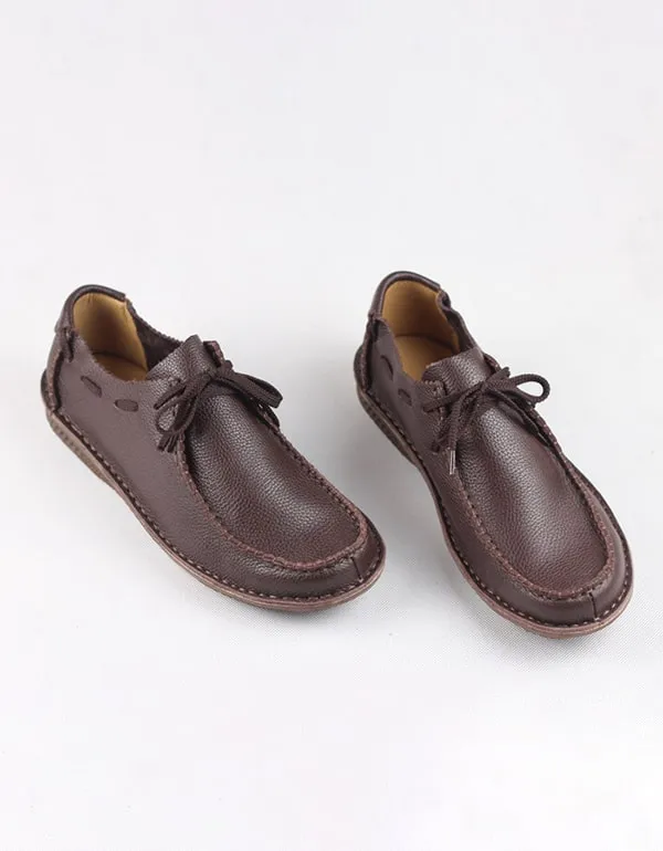 Handmade Soft Leather Retro Loafers for Men