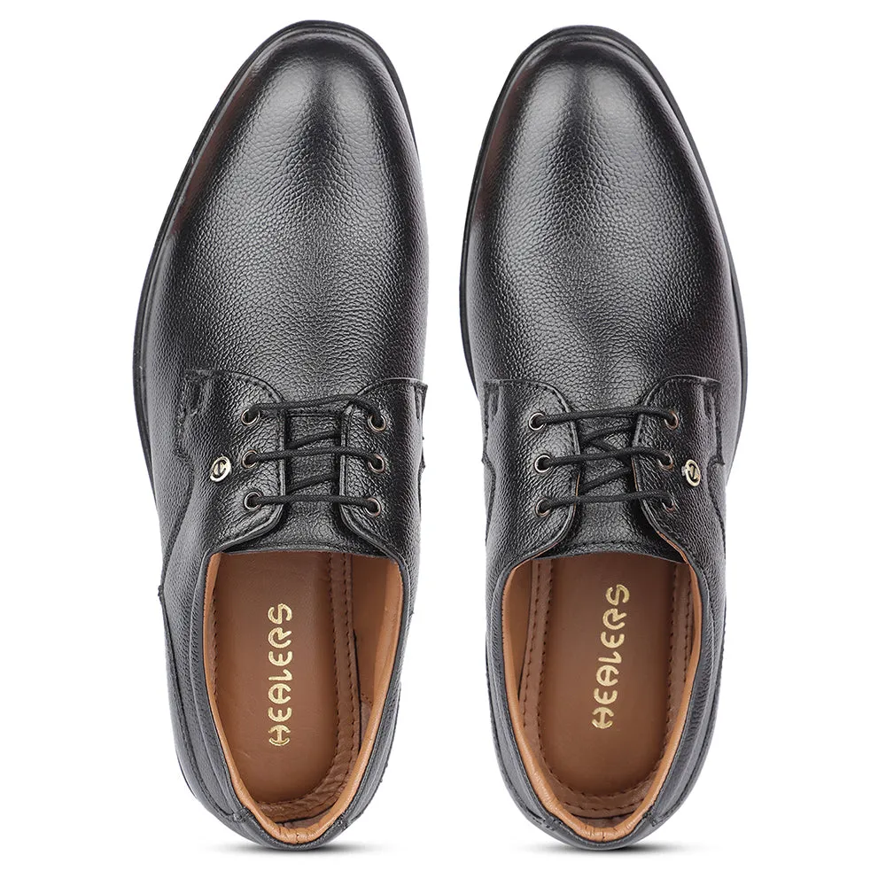 Healers Formal Black Lacing Derby Shoes For Men S201-05 By Liberty