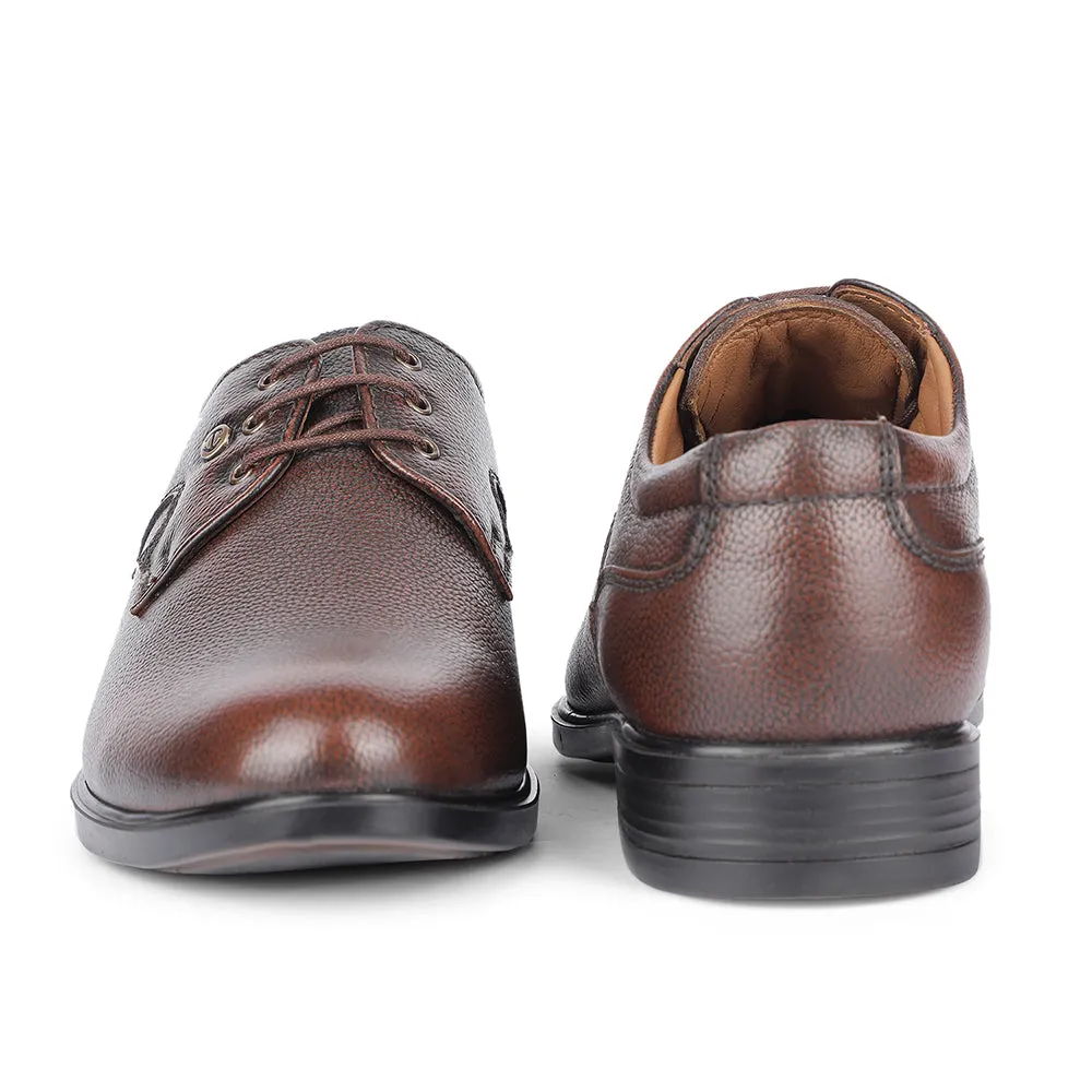 Healers Formal Brown Lacing Derby Shoes For Men S201-05 By Liberty