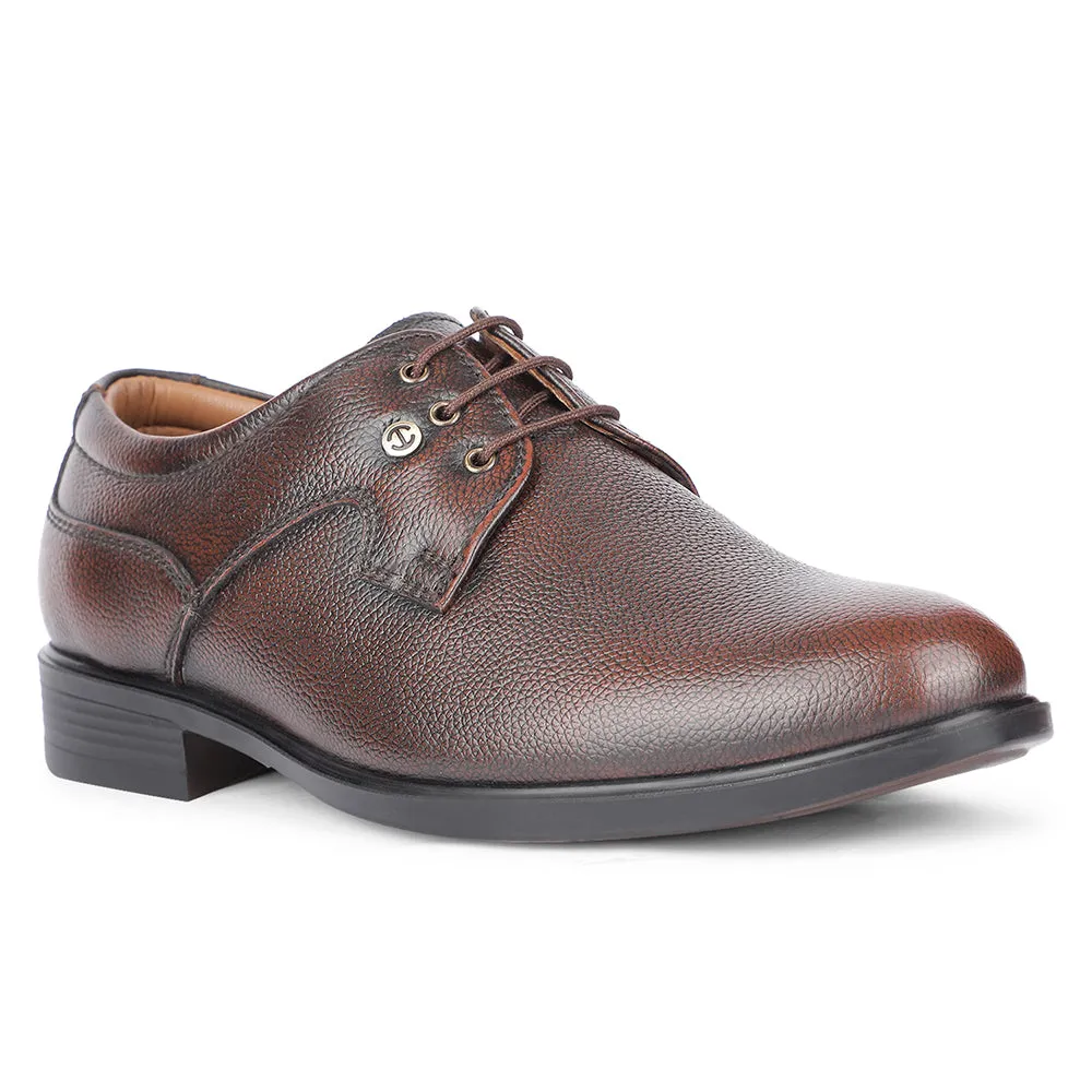 Healers Formal Brown Lacing Derby Shoes For Men S201-05 By Liberty