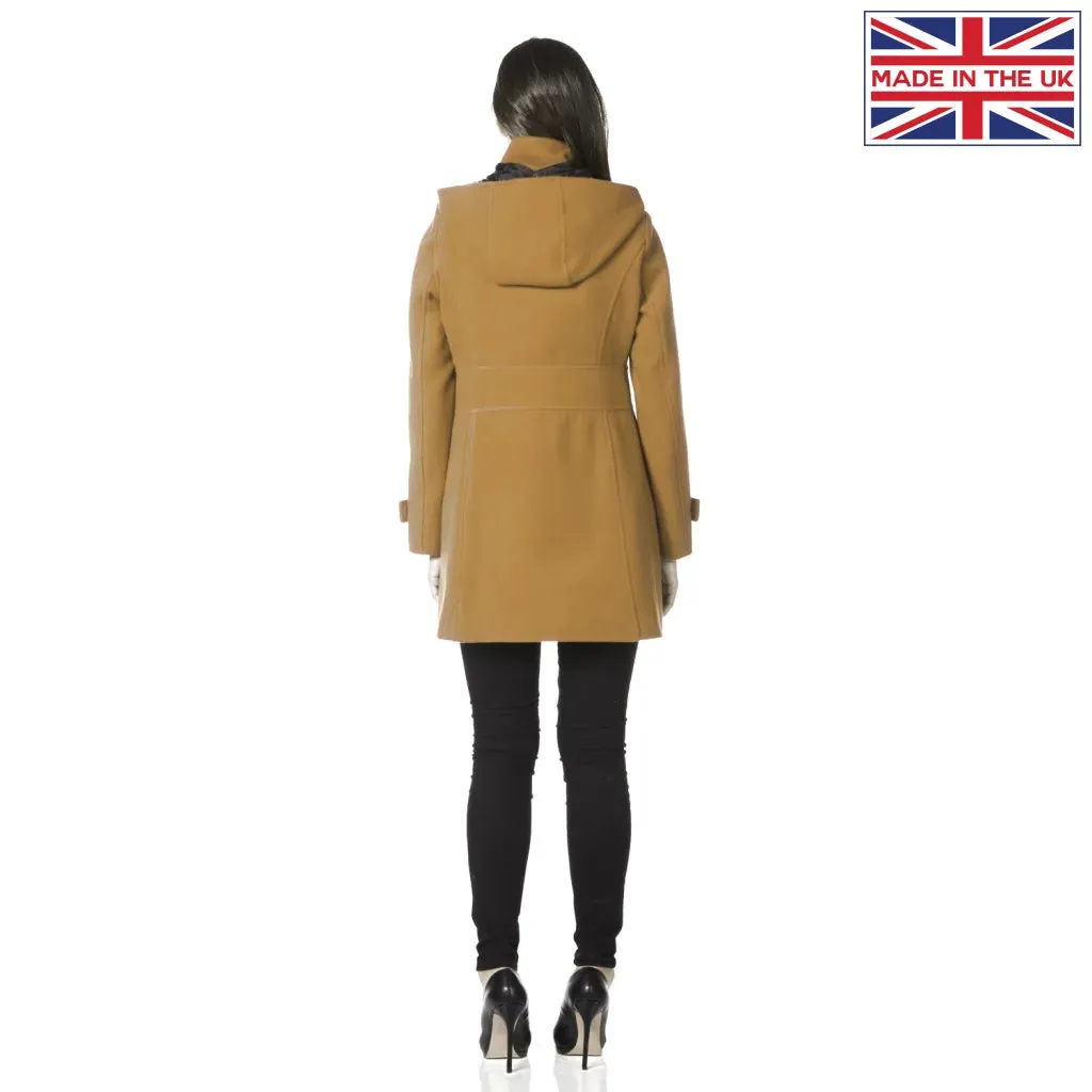 Hooded Toggle Fastened Slim Fit Coat