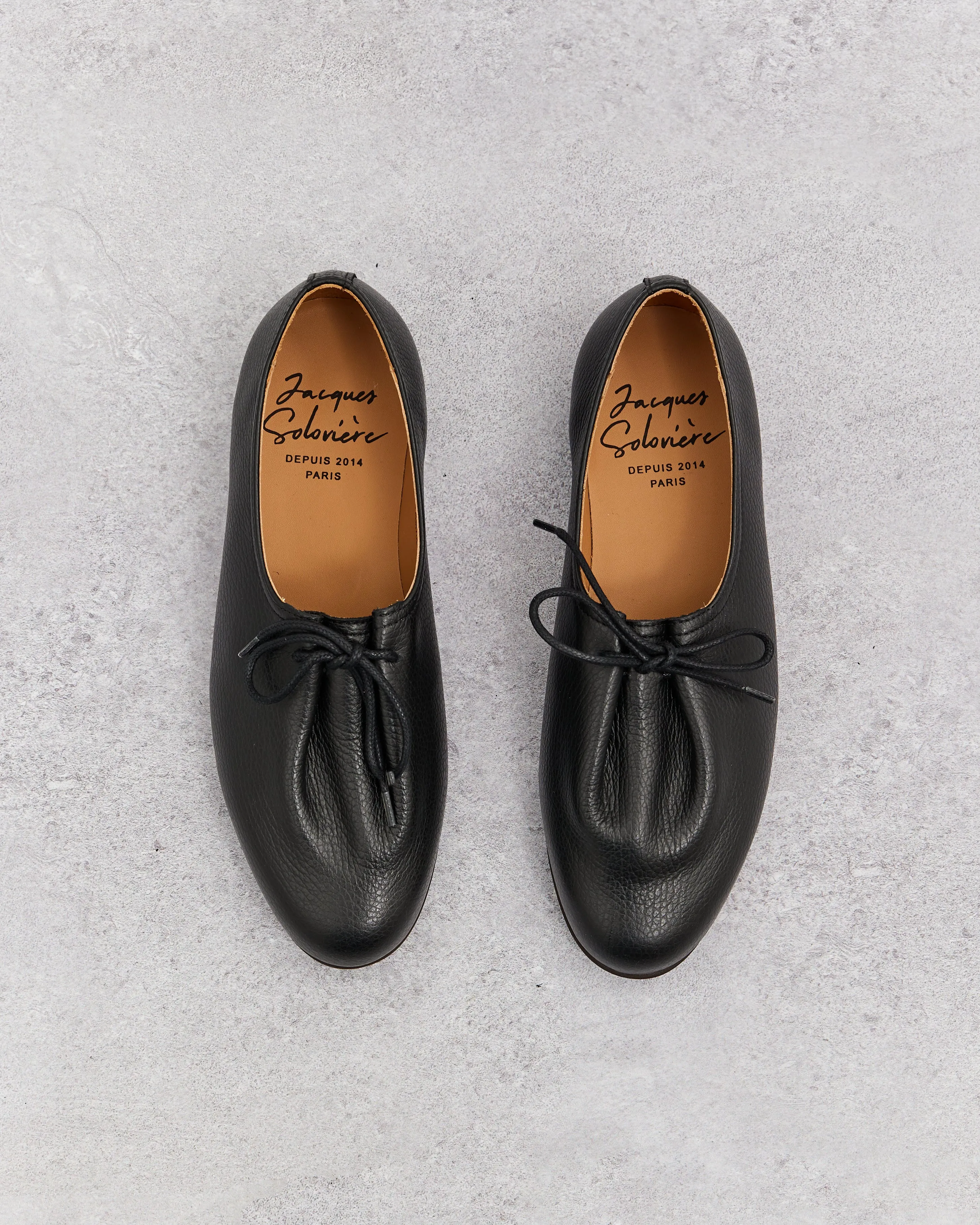 Jacques Soloviere Matt Shoes, Black Grained