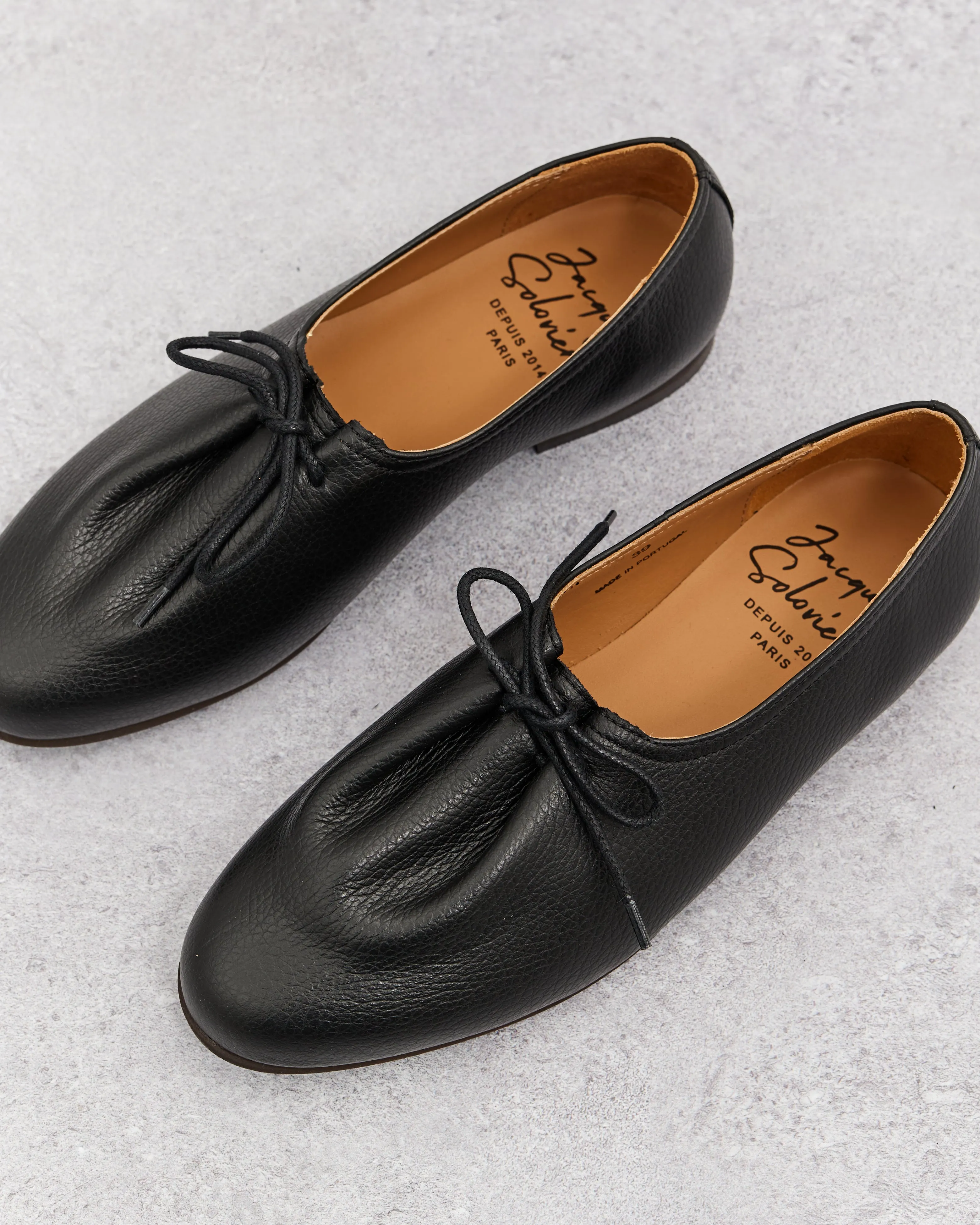 Jacques Soloviere Matt Shoes, Black Grained