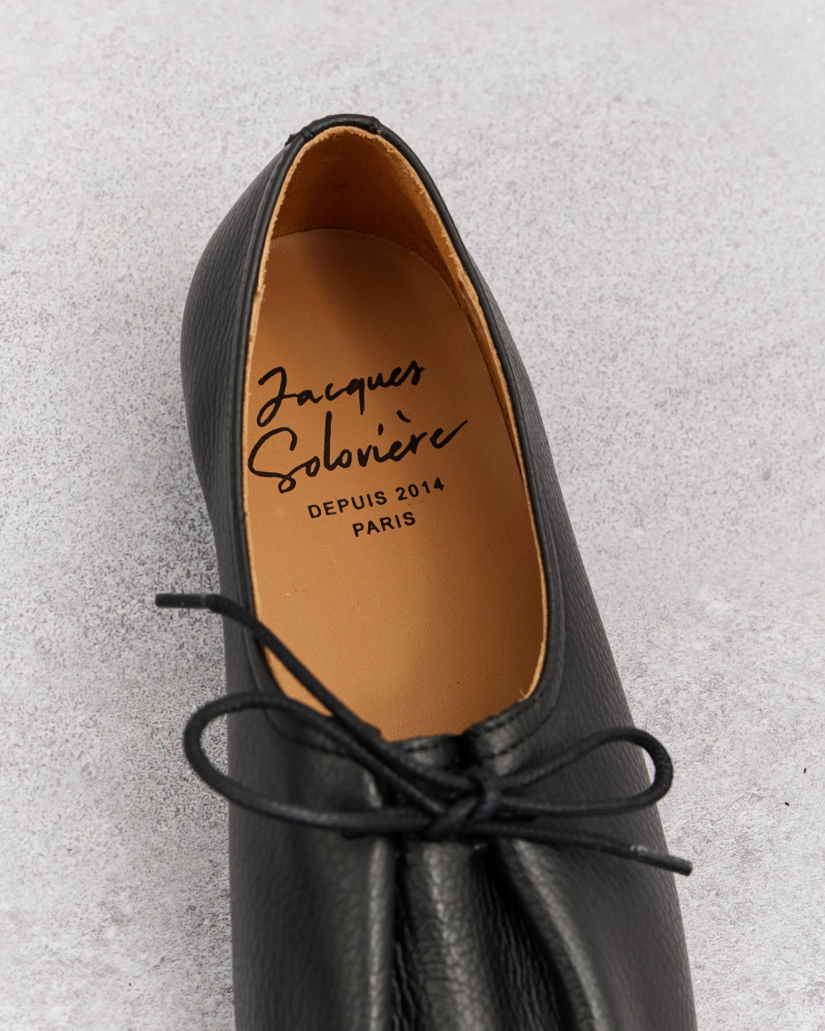 Jacques Soloviere Matt Shoes, Black Grained